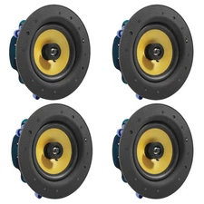 4 Pack - TDX 6.5" 2-Way Ceiling Wall Home Theater Speaker Flush Mount White New