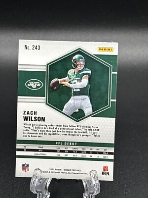 2021 Mosaic Debut Zach Wilson Rookie Card R23907 | eBay