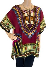 African Unisex Kente African Print Dashiki Shirt in different sizes and colors