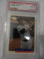 1993 Fleer Excel #106 Derek Jeter Yankees RC Rookie HOF PSA 10 GEM MINT