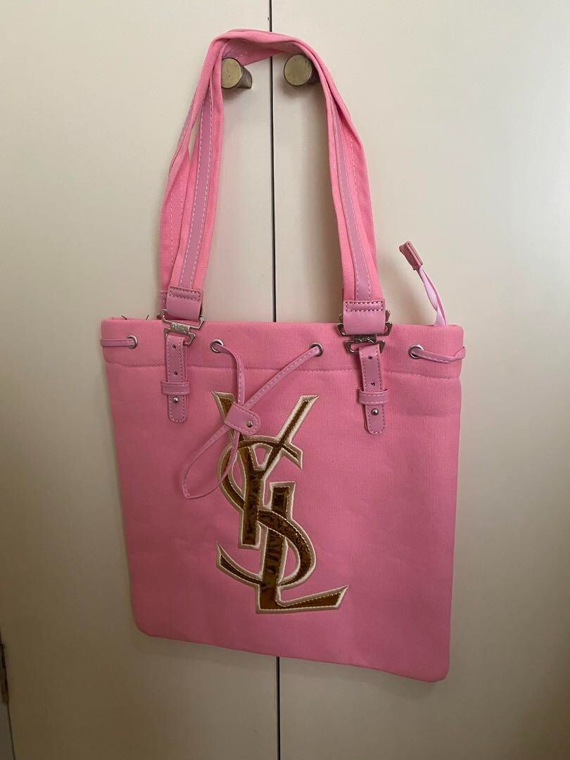 Borsa tote Yves Saint Laurent Cosmetics novità logo colore rosa articoli moda