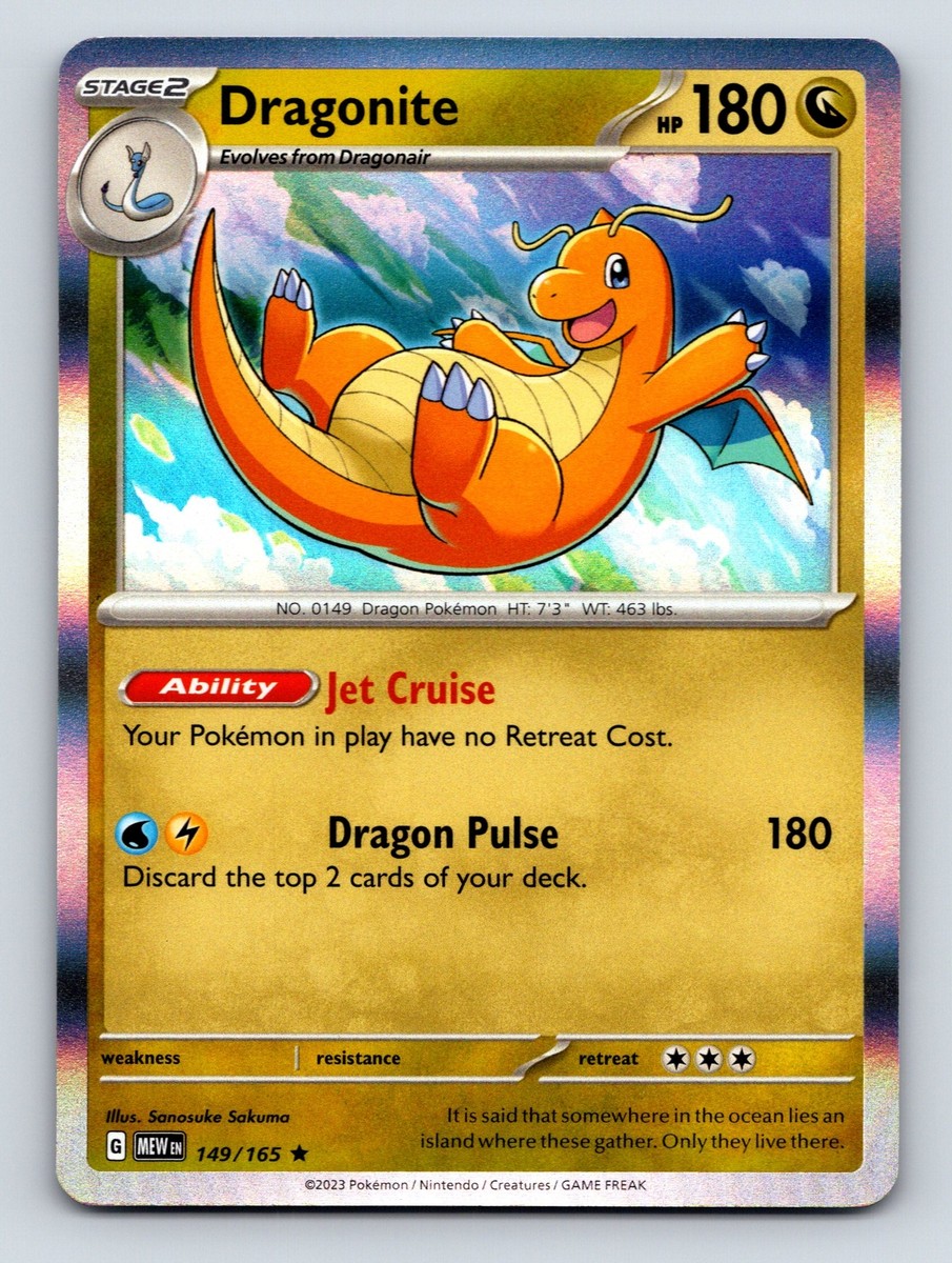 Stage 2 Dragonite HP 180 Jet Cruise Ability Dragon Pulse Gold
