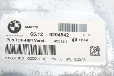 2009-13 BMW 7 Series HIFI Amplifier OEM 65129204842 Aa0860 for 