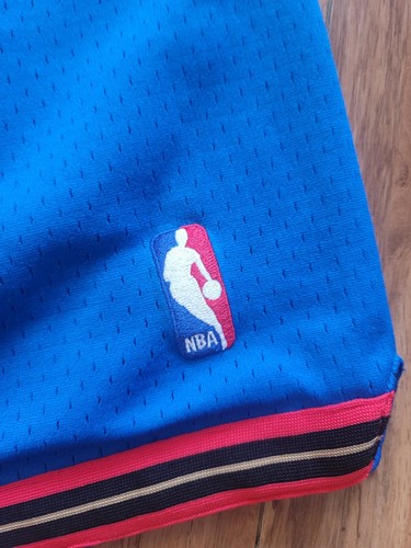 Mitchell & Ness NBA Authentic Alternate Shorts 76ERS 99-00 Blue Red Sixers 48 XL - Picture 5 of 6