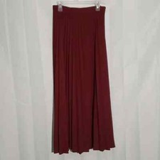 Vintage 50's Pleated Burgundy Pleated Maxi Skirt Fritzi of California Size 4