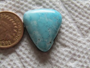 Turquoise Cabochon 16 carat Cab Unknown Origin Web Blue Green Boulder  