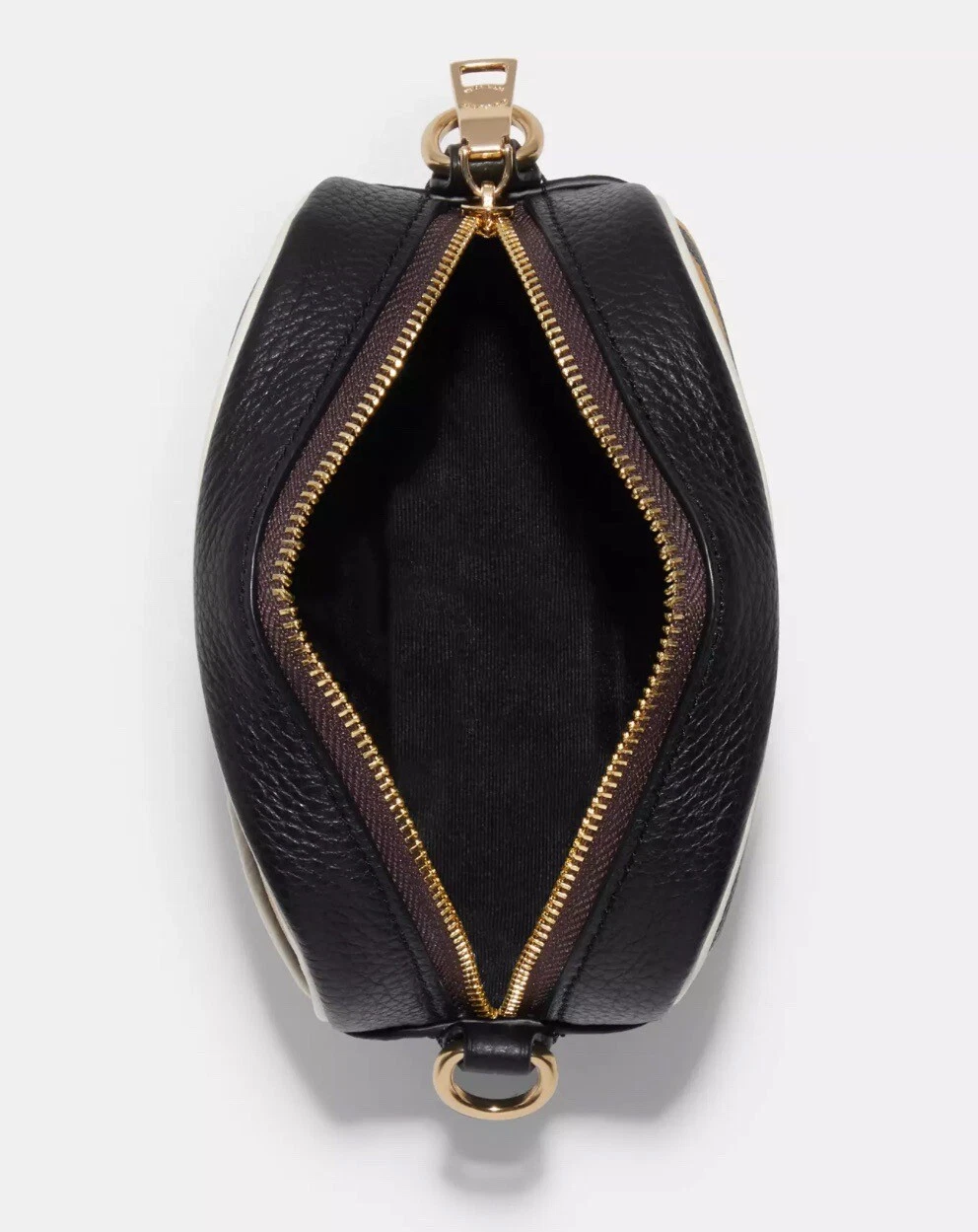 Borsa a mano Coach (C6953) Mini Dempsey Tiger stampa rivestita in tela fotocamera a tracolla nuova