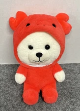 Kellytoy Bear Red Crab Costume 9" Plush Stuffed Animal