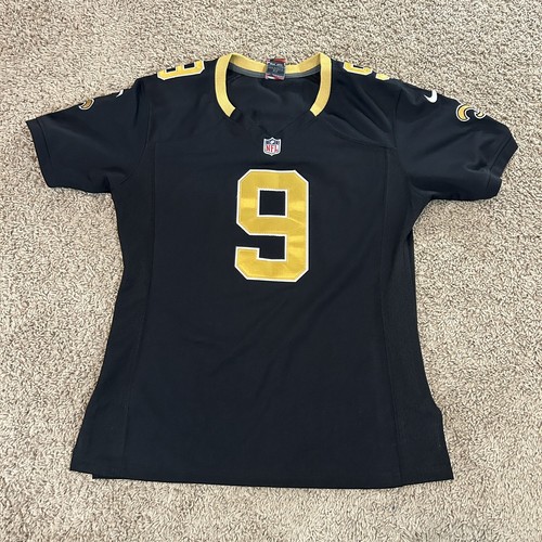 Drew Brees 9 Nike Jersey Youth XL Black On Field New Orleans Saints NFL Football