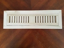 Unfinished Solid Maple Flush Mount Flooring Vent With Rabbeted Frame