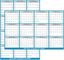 2025-2026 Yearly Wall Calendar - Large Dry Erase Calendar for Wall, 23" X 35", J