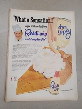 VTG 1950 Orig Magazine Ad REDDI WIP Cream What A Sensation and Pumpkin Pie