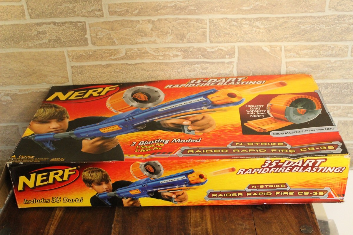 Open Box - Nerf N-Strike Raider Rapid Fire Blue CS-35 Dart Blaster