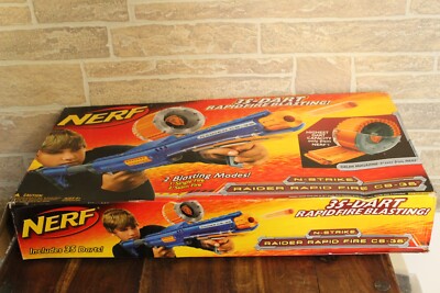 Open Box - Nerf N-Strike Raider Rapid Fire Blue CS-35 Dart Blaster
