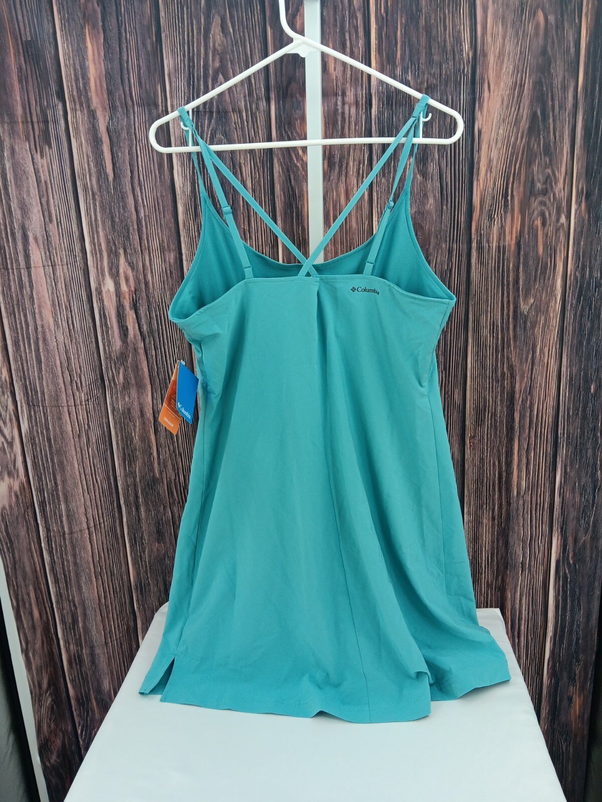 Columbia Woman's Sportswear Rapid Creek V-Neck Stretch Dress Large Blue 10-AE7 thumbnail 2