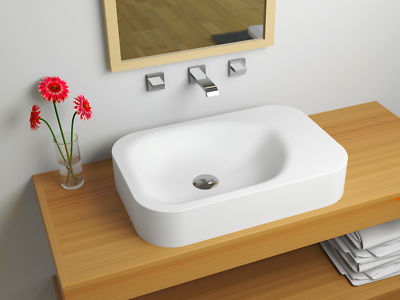 Designer Sink - Modern Cast Stone Sink - Solid Surface Sink - Roma Sink 19''