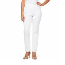 c6 Gloria Vanderbilt Women's Amanda Classic High Rise White Size 18 Average