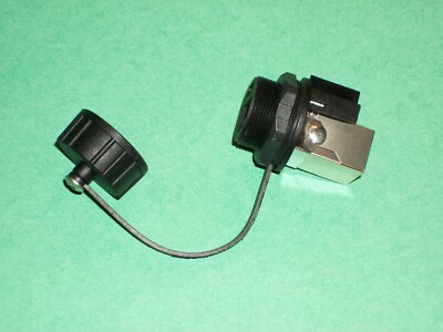 L-Com WPRJ-FTCAT5E Panel Mount RJ45 Coupler Jack, Shielded, w/ Attached Dust Cap