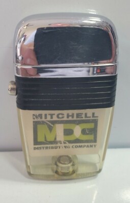 Vintage Working  Scripto VU Lighter ''MDC MITCHELL CO.'' LOGO ADVERTISING  4428.29