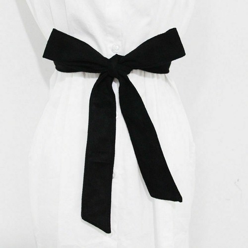 Gabardina Cintura Cintura Cintura Cuero Sintético Sobretodo Chaqueta Suéter Vendaje Negro - Imagen 4 de 15