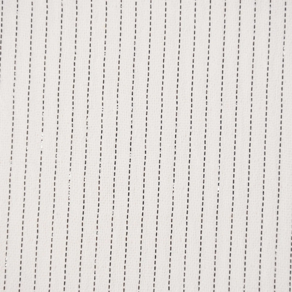Double Gauze Musselin Nadelstreifen Streifen Lurex Glitzer ecru 1,35m Breite - Bild 3 von 4
