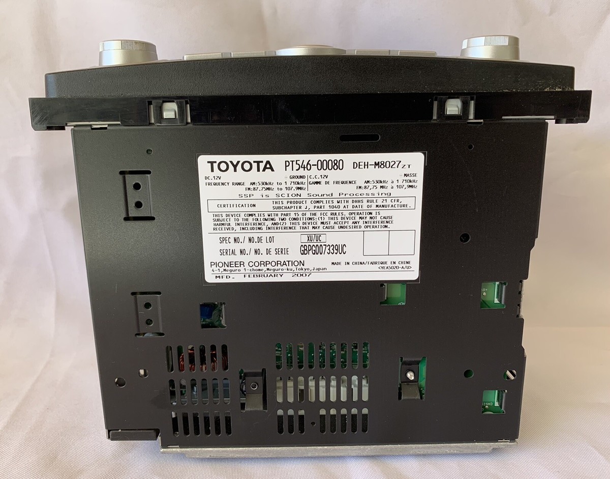 Scion Toyota Pioneer OEM CD Radio PT546-00080 DEH-M8027 | 2 DIN