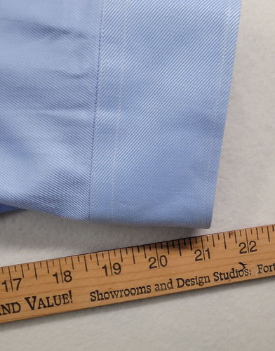 Lipson Contemporary Mens 18.5 Signature Blue Long Sleeve Shirt Made in Canada - Picture 9 of 9