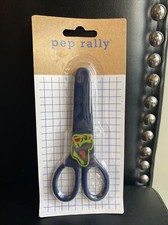 Pep Rally 5.3" Blue Blunt Tip Scissors w/Sheath   Dinosaur with Glasses 