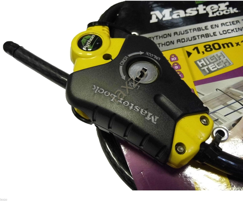 Master Lock 8433EURD Security Cable with Key Lock, Black, from 30 Cm to 1,8 M - Picture 4 of 12