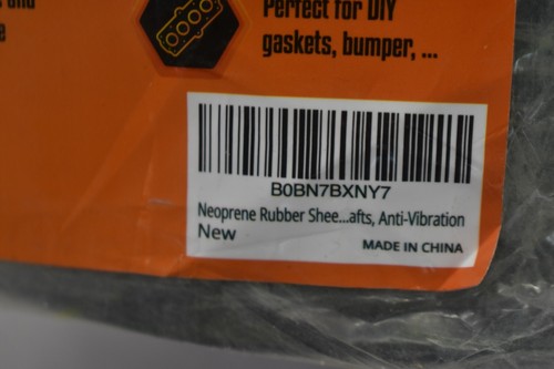 Pamazy Neoprene Rubber Sheet Roll 1/8" x 4" x 12' Durable Flexible For Gaskets - Afbeelding 3 van 5