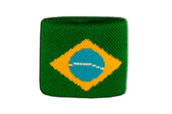 DIGNI Schweißband Fahne Flagge Brasilien 7x8cm Armband für Sport