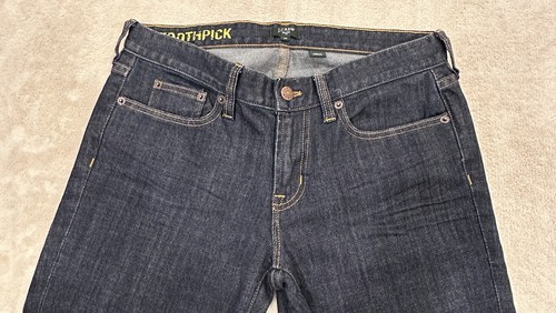 J CREW Womens Jeans Dark Soft Wash Stretch Size 29 Toothpick Ankle Skinny - Picture 5 of 20