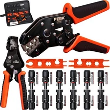 Solar Crimping Tool - Solar Crimper for AWG16/14/12/10 Solar PV Wire with 12 ...