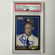 Darryl Strawberry Signed 1991 Score #864 PSA Auto Authentic