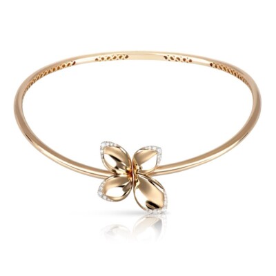 Pasquale Bruni Giardini Segreti 18k Rose Gold White Diamond Collier Necklace