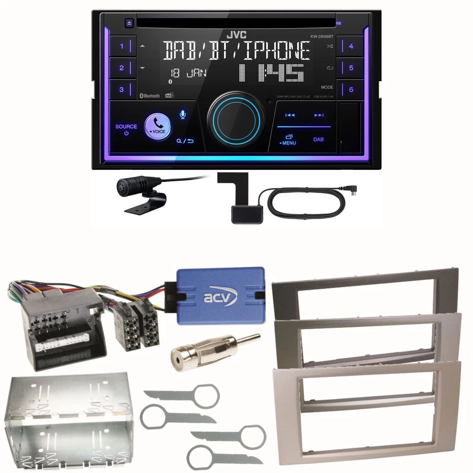 JVC KW-DB95BT Bluetooth DAB CD USB Einbauset für Ford Focus C-Max Fiesta Transit - Bild 1 von 1