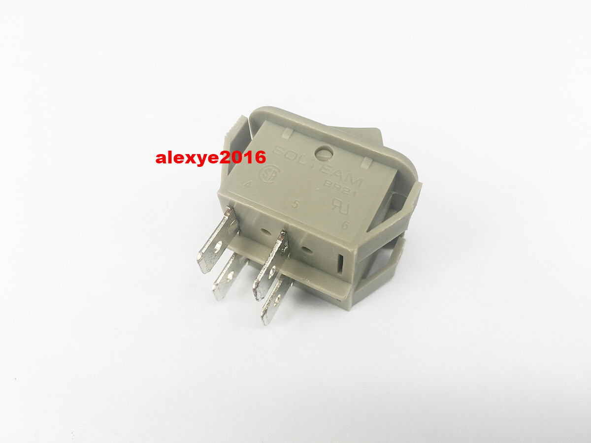 SOLTEAM BR21 Rocker Switch 4 Pins 2 Positions 10A 250VAC / 15A