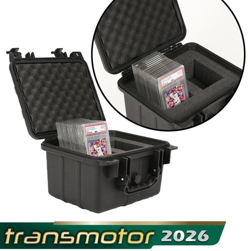 50CT Graded Card Storage Box Travel Waterproof Case Slab Holder Protector Black - Picture 6 of 7