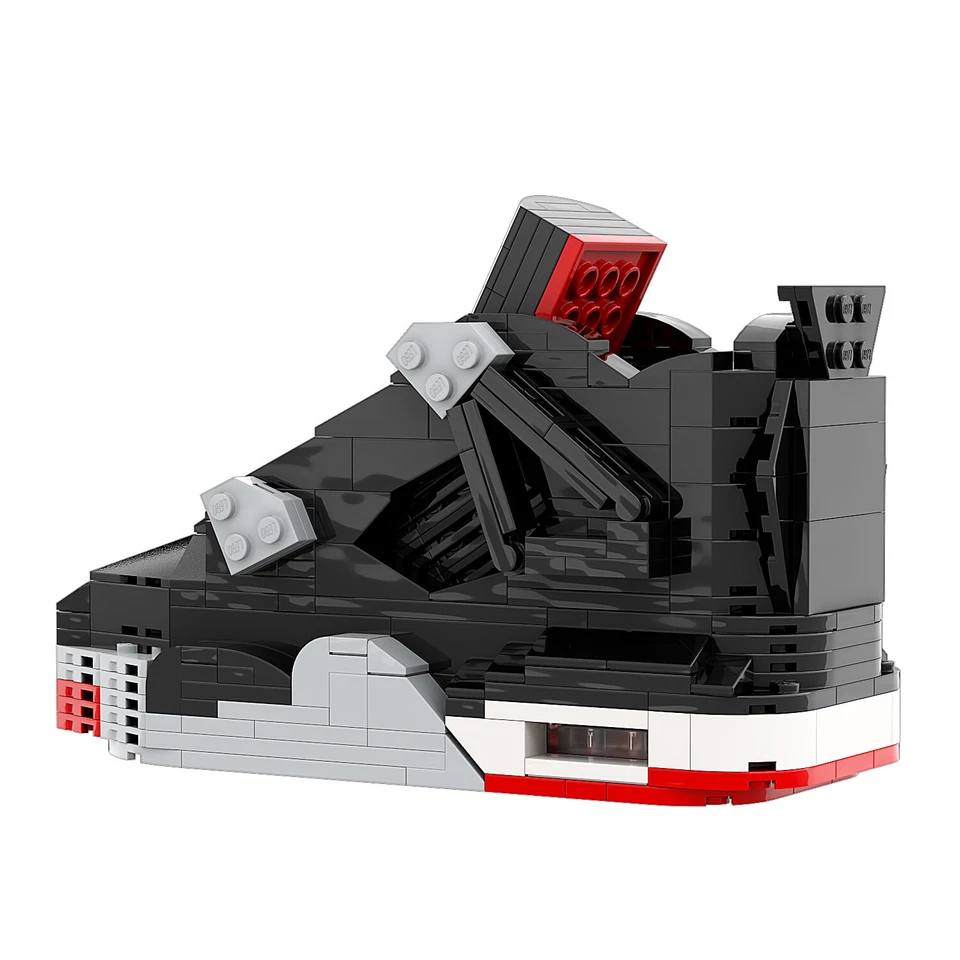 Air Jordan 4 "Bred" Sneakerbricks Sneakerhead 3D Building Toys - Image 4 of 4
