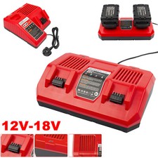 Fast Charger For Milwaukee For M18 M12-18FC 18V 12V Li-ion Battery 48-11-1850 UK