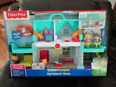 Fisher Price Little People Big Helpers Home House Teal sounds New dog puppy  toy 887961685275 | eBay