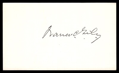 Warren Giles Baseball Signed Auto Autograph Index Card No COA