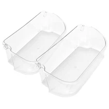 2Pcs Refrigerator Gallon Door Bin Shelf Clear For 240356402 Frigidaire AP254995