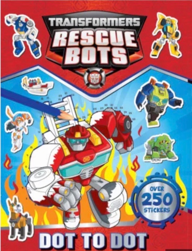 NEW TRANSFORMERS activity book DOT TO DOT  with 250 stickers