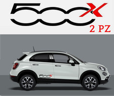 2PZ Kit Adesivo Vinile Stickers Fiat 500X Fiancata Auto Sport Racing