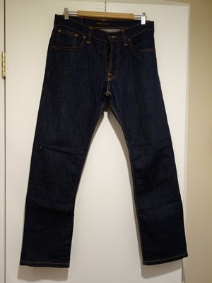 Nudie Denim Jeans, Dry ORGANIC Cotton, Average Joe, Size 32x30