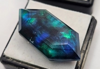 Ammolite Natural Fancy Cut 20-22 Ct Opal-Like Organic Doublet Loose Gemstone