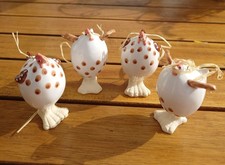 4 Osterschmuck lustige Hühner Anhänger Osterfiguren Deko Ostern  zum Hängen