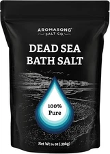Aromasong Dead Sea Salt Bath Soak 14 OZ Pack – 100% Natural Dead Sea Salts for