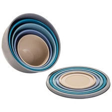 Mainstays Nonslip Nesting Plastic Assorted Mixing Bowl Set with Lids (10 Pieces)